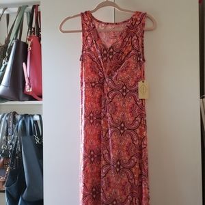 NWT - St John's Bay | Pink & Purple Paisley Maxi Dress | Small/Medium